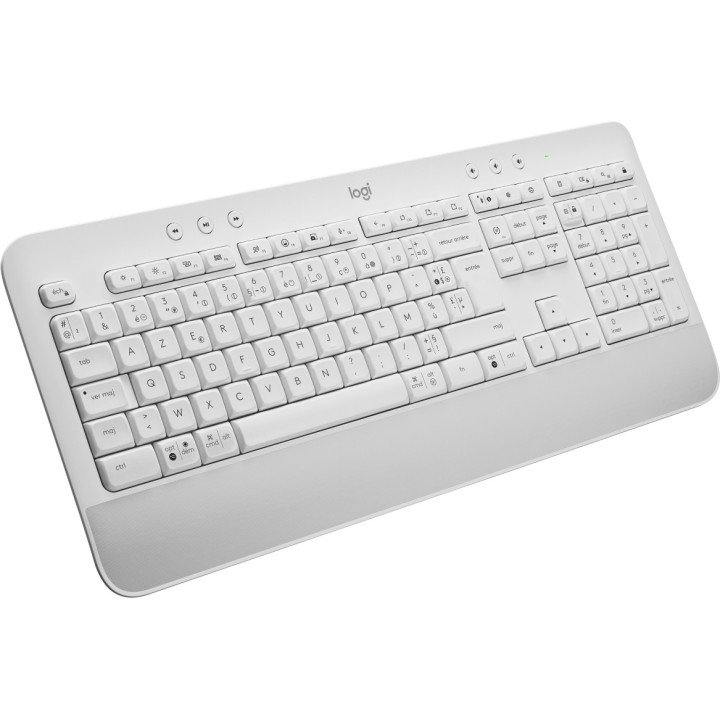 Logitech 920-010968 clavier Bureau Bluetooth AZERTY Français Blanc