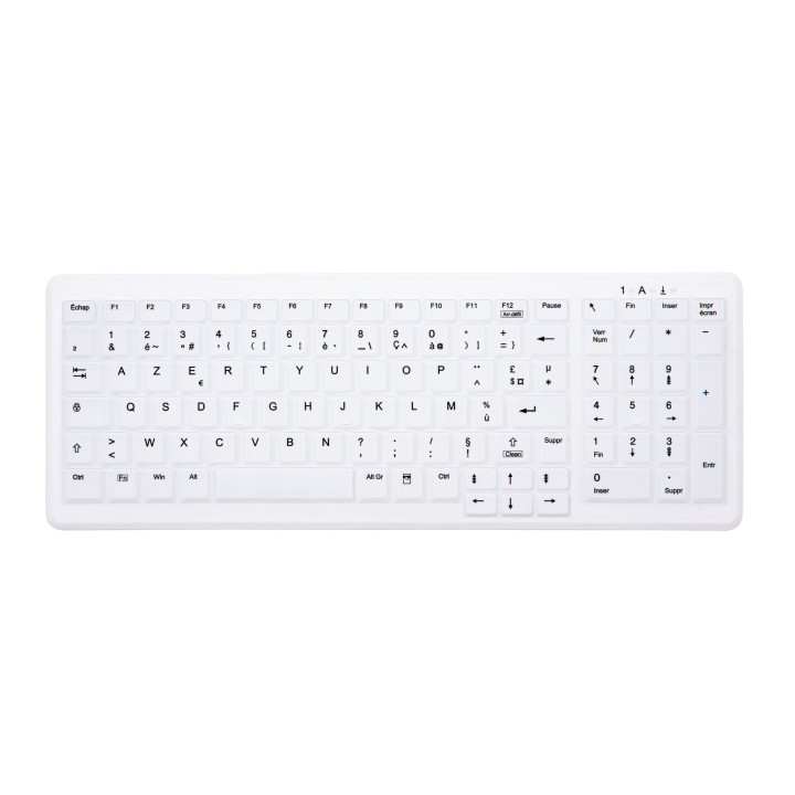 CHERRY AK-C7000 clavier Médical RF sans fil AZERTY Français Blanc