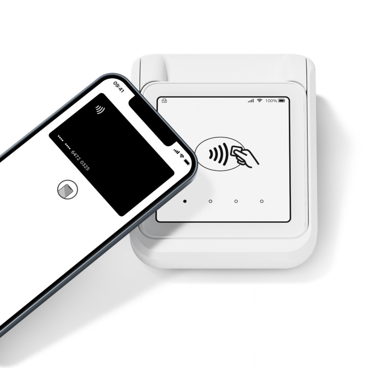 SumUp Solo lecteur de cartes à puce Batterie Wi-Fi + 4G Blanc