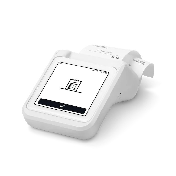 SumUp Solo lecteur de cartes à puce Batterie Wi-Fi + 4G Blanc