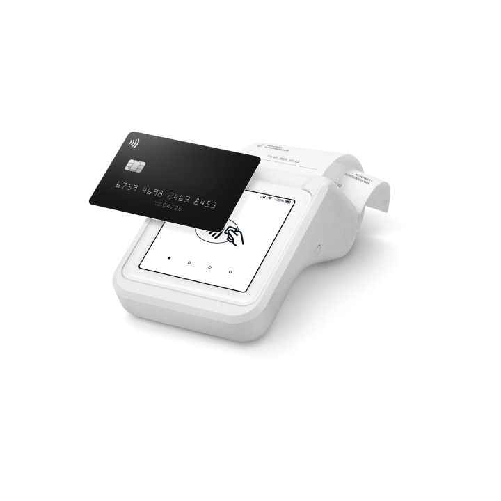 SumUp Solo lecteur de cartes à puce Batterie Wi-Fi + 4G Blanc