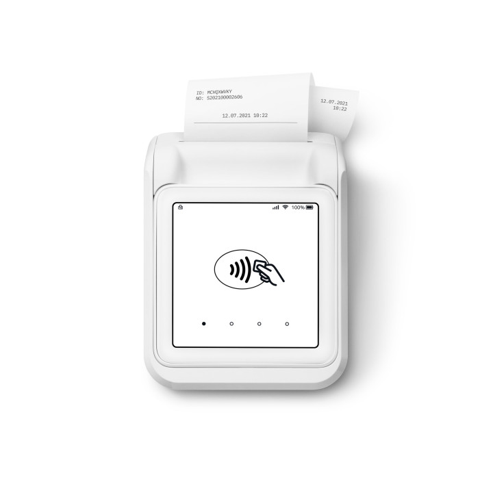 SumUp Solo lecteur de cartes à puce Batterie Wi-Fi + 4G Blanc