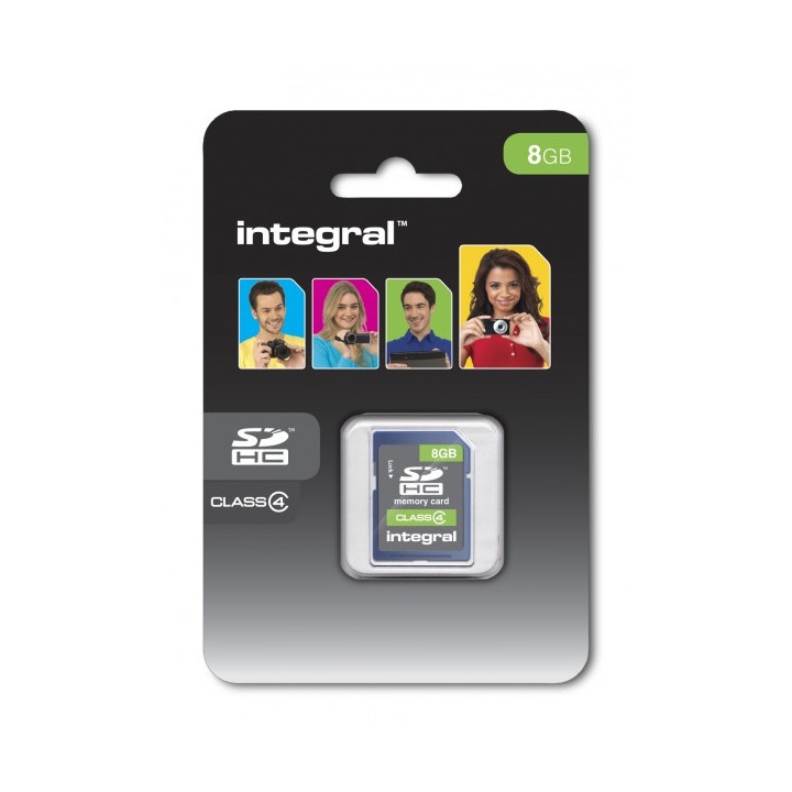 Integral INSDH8G4V2NDB mémoire flash 8 Go SDHC Classe 4