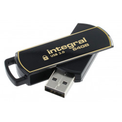 Integral INFD64GB360SEC3.0 lecteur USB flash 64 Go USB Type-A 3.2 Gen 1 (3.1 Gen 1) Noir, Or