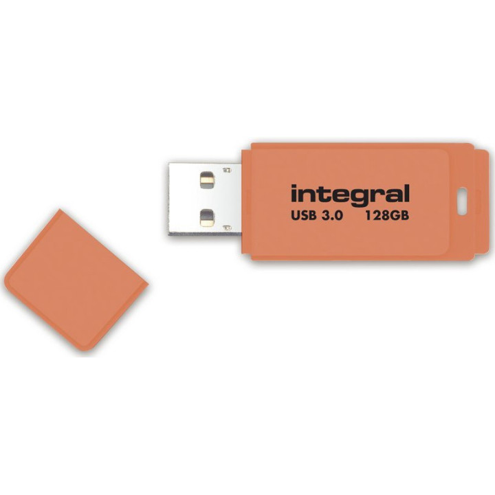 Integral INFD128GBNEONOR3.0 lecteur USB flash 128 Go USB Type-A 3.2 Gen 1 (3.1 Gen 1) Orange