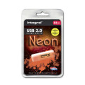 Integral INFD128GBNEONOR3.0 lecteur USB flash 128 Go USB Type-A 3.2 Gen 1 (3.1 Gen 1) Orange