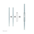 Neomounts FPMA-CPCONNECTSILVER Connecteur pour tube d'extension
