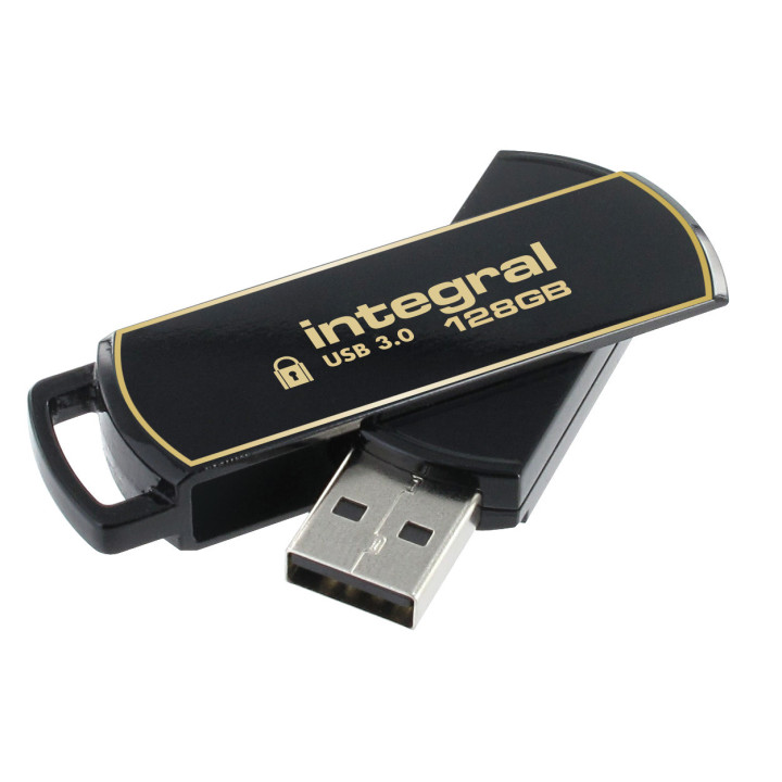 Integral INFD128GB360SEC3.0 lecteur USB flash 128 Go USB Type-A 3.2 Gen 1 (3.1 Gen 1) Noir, Or