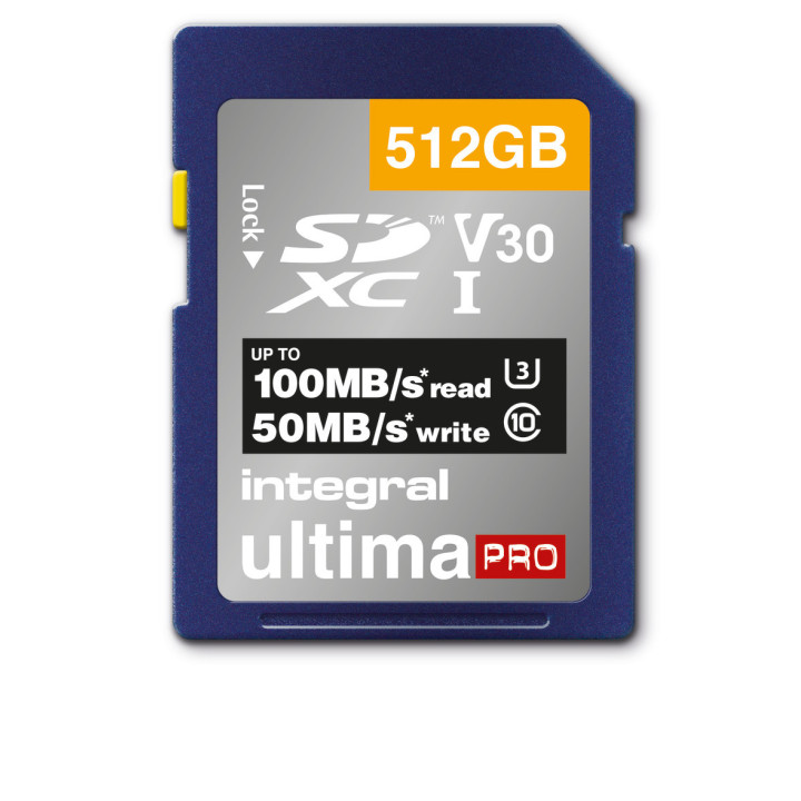 Integral INSDX512G-100/80V30 mémoire flash 512 Go SD UHS-I