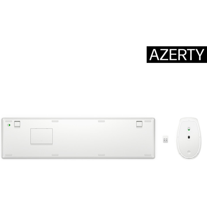 HP 650 WRLS KB/MSE COMBO WHT FR clavier Souris incluse Maison RF sans fil Blanc