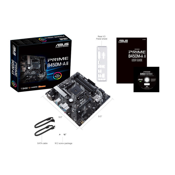 ASUS PRIME B450M-A II AMD B450 Emplacement AM4 micro ATX
