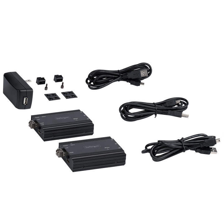 StarTech.com Extendeur KVM 4K HDMI sur Fibre Optique - Extender Commutateur Console KVM HDMI Video & USB - jusqu'à 300m (Multi