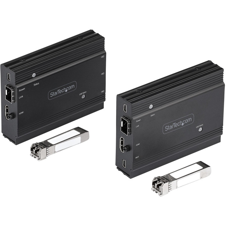StarTech.com Extendeur KVM 4K HDMI sur Fibre Optique - Extender Commutateur Console KVM HDMI Video & USB - jusqu'à 300m (Multi