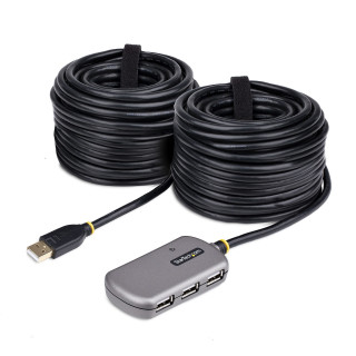 StarTech.com Hub USB d'Extension - Câble d'Extension USB 2.0 de 24m avec Concentrateur USB-A à 4 Ports, Câble Répéteur USB