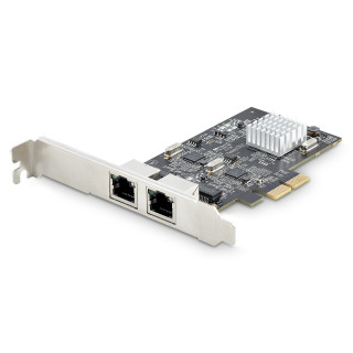 StarTech.com Carte Réseau PCIe à 2 Ports 2,5 Gbps NBASE-T, Intel I225-V - Carte Réseau pour PC - Carte Réseau Ethernet Mult