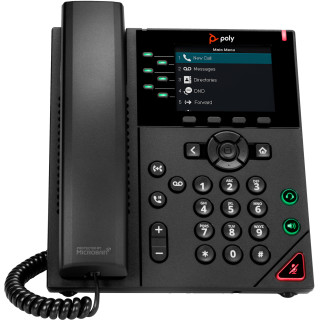 HP Poly Téléphone IP Poly VVX 350 à 6 lignes et compatible PoE