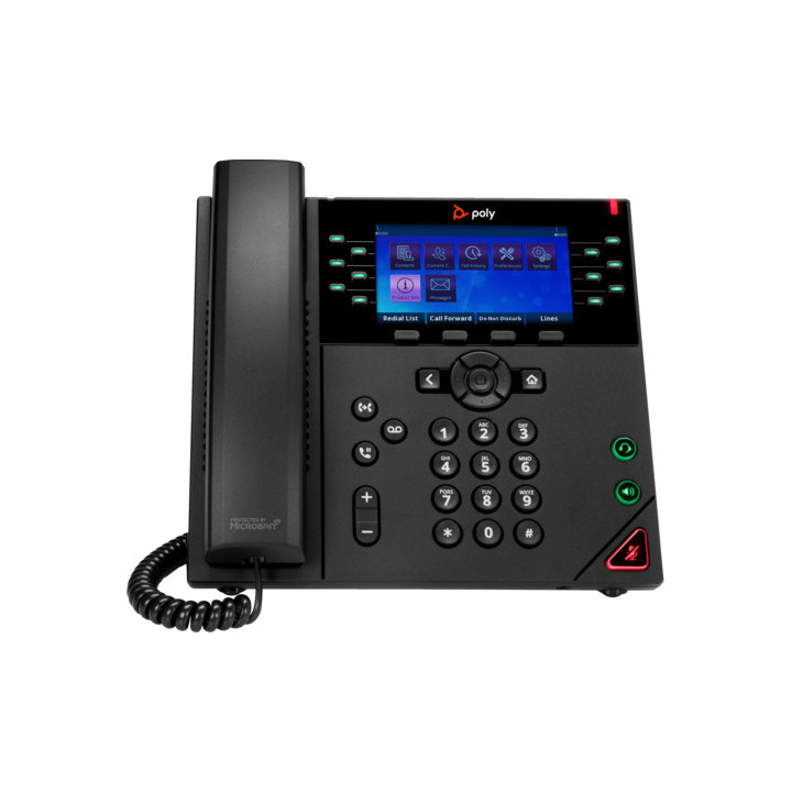 HP VVX 450 téléphone fixe Noir 12 lignes LED