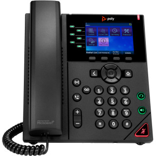 POLY Téléphone IP OBi VVX 350 à 6 lignes et compatible PoE avec module d’alimentation