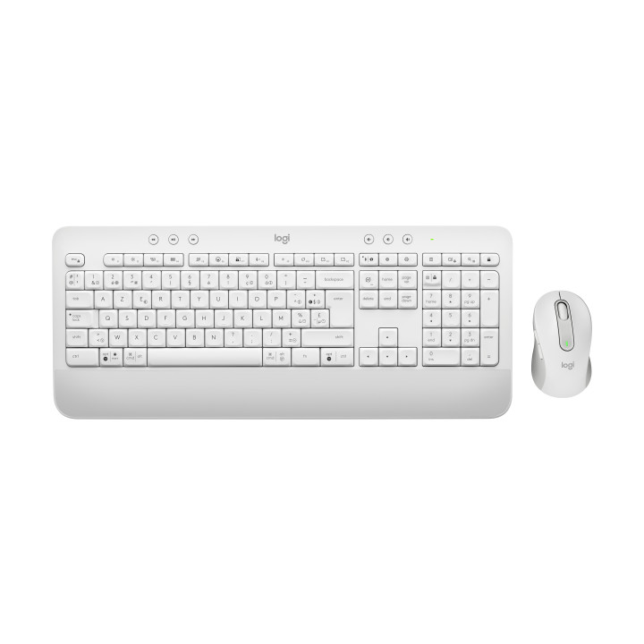 Logitech 920-011023 clavier Souris incluse Bureau Bluetooth AZERTY Français Blanc