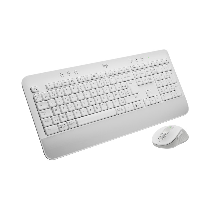 Logitech 920-011023 clavier Souris incluse Bureau Bluetooth AZERTY Français Blanc