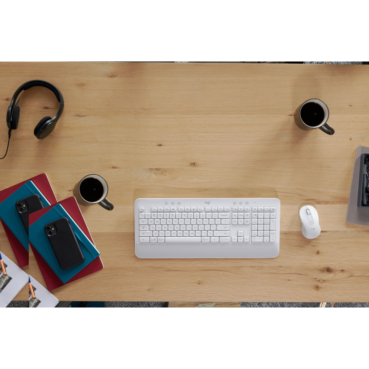 Logitech 920-011023 clavier Souris incluse Bureau Bluetooth AZERTY Français Blanc