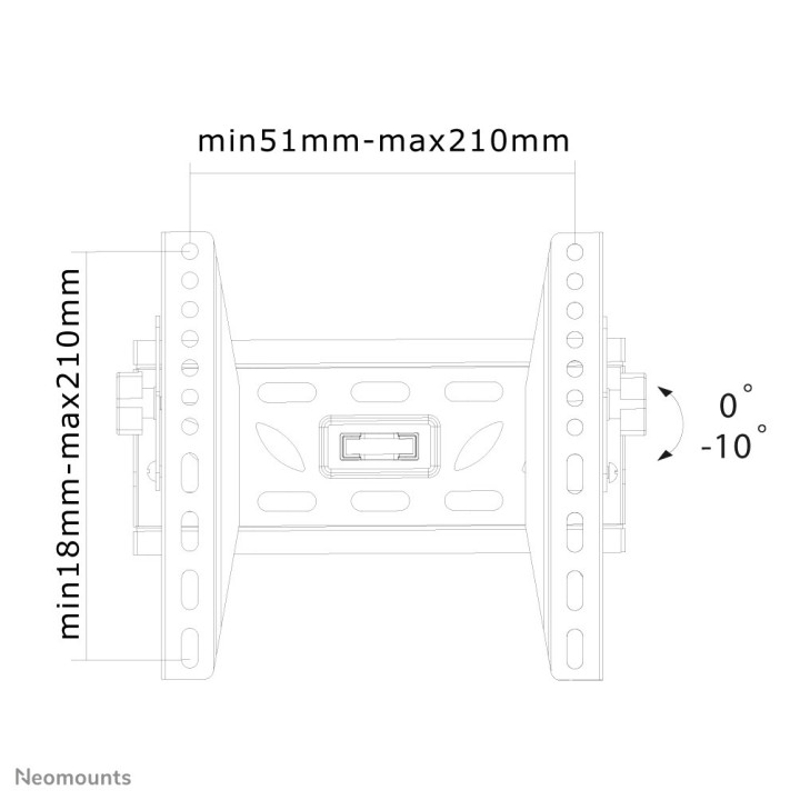 Neomounts LED-W220 Support pour écran mural 22-40" - inclinable
