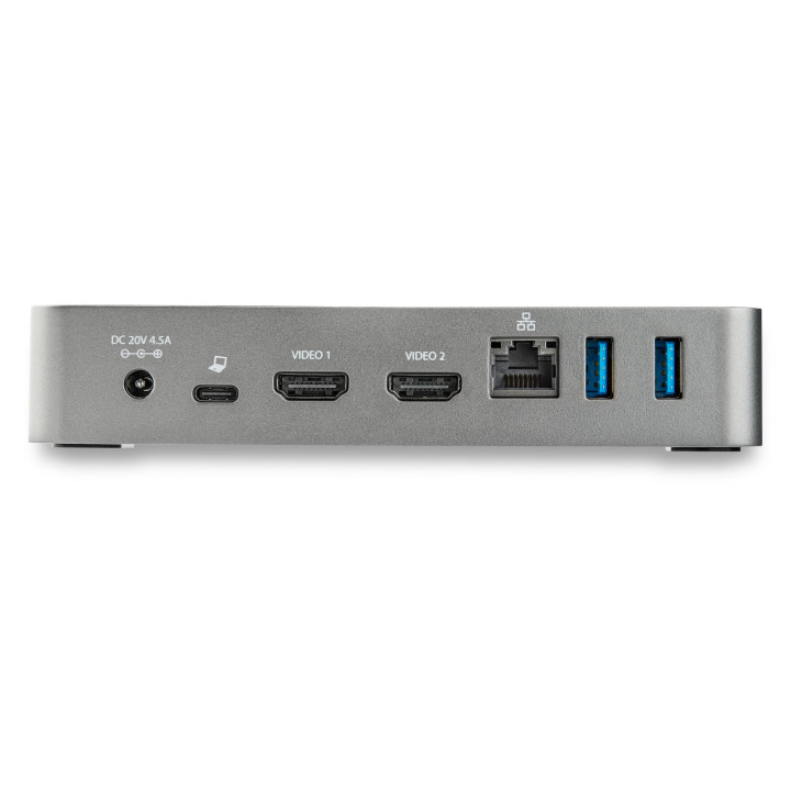 StarTech.com Dock USB-C - Station d'Accueil à Double Écran 1080p HDMI - 65W Power Delivery - 1x USB-C, 3x USB-A, Ethernet - D