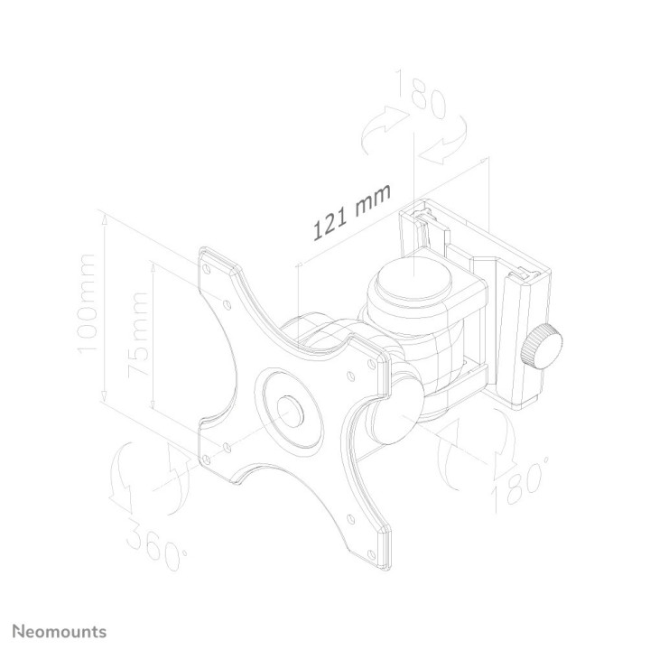 Neomounts FPMA-W250BLACK Support pour écran mural 10-30" - orientable