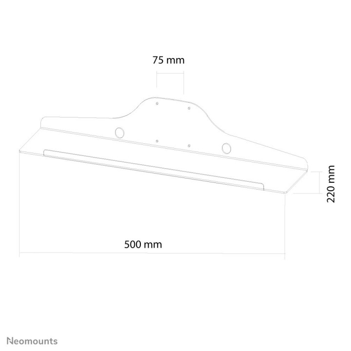 Neomounts KEYB-V050 Support de clavier/souris - l50 cm