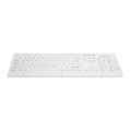 CHERRY AK-C8100F-FUS-W/FR clavier Médical RF sans fil AZERTY Français Blanc