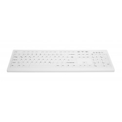 CHERRY AK-C8100F-FUS-W/FR clavier Médical RF sans fil AZERTY Français Blanc