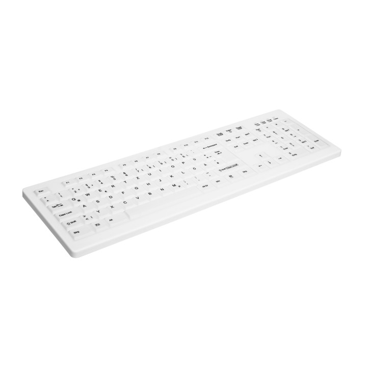 CHERRY AK-C8100F-FUS-W/FR clavier Médical RF sans fil AZERTY Français Blanc