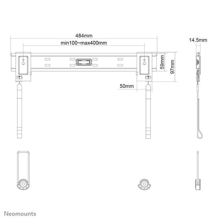 Neomounts PLASMA-W840 Support pour écran mural 23-52" - fixe