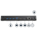 StarTech.com Station d'Accueil USB 3.0 Double Écran avec HDMI et DisplayPort 4K - USB 3.0 vers 4x USB-A, Ethernet, HDMI et DP 