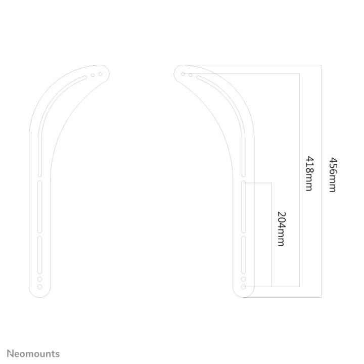 Neomounts NM-USP100BLACK Support pour barre de son Sonos - max 15 kg - installation de l'écran