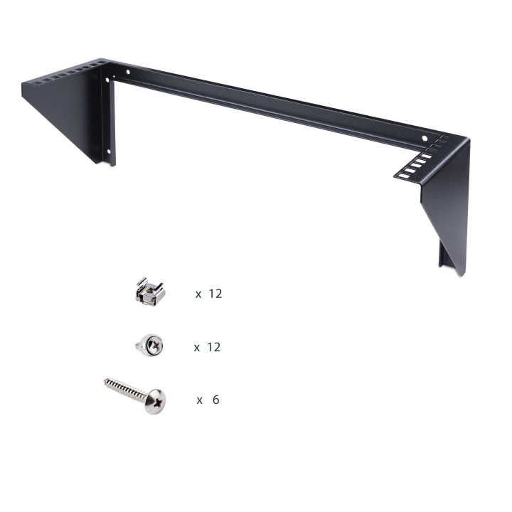 StarTech.com Rack Vertical 19" 3U à Montage Mural - Support Mural 19" de Panneau de Brassage pour Data/AV/IT/Ordinateur - Rack
