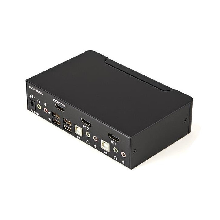 StarTech.com Commutateur KVM HDMI USB 2 ports avec audio et concentrateur USB 2.0
