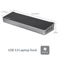 StarTech.com Station d'accueil USB 3.0 pour deux PC portables - KVM - Partagez un clavier, une souris, 2 écrans et des fichier
