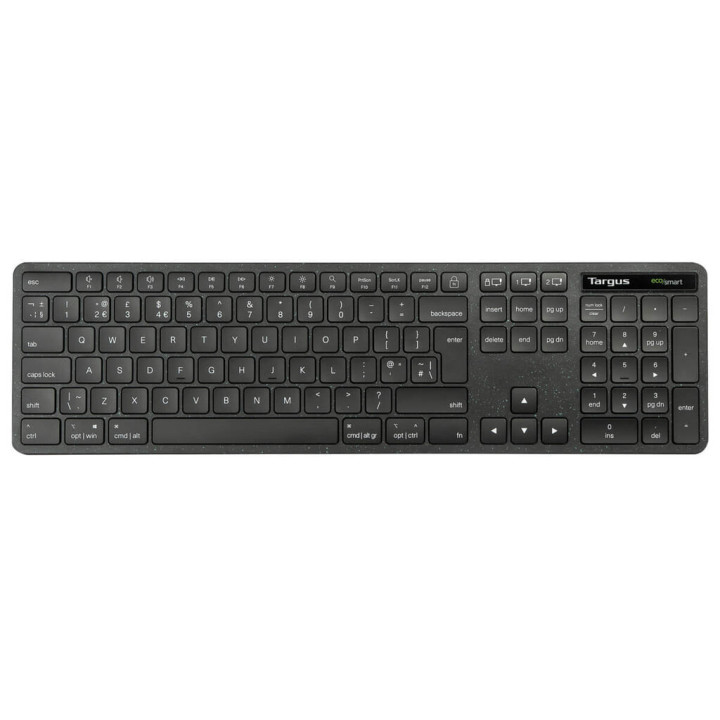 Targus EcoSmart AKB873UK clavier Universel RF sans fil + Bluetooth QWERTY Anglais britannique Noir