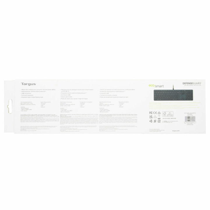 Targus EcoSmart AKB874NO clavier Universel USB QWERTY Nordique Noir