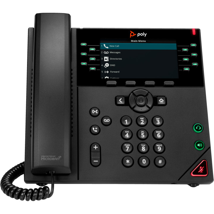 Poly Téléphone IP VVX 450 à 12 lignes et compatible PoE