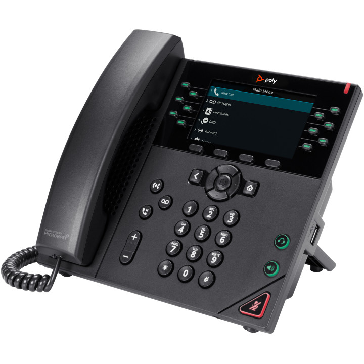 Poly Téléphone IP VVX 450 à 12 lignes et compatible PoE