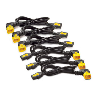 APC , Power Cord Kit (6 ea), Locking, C13 to C14 (90 Degree), 1.8m