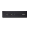 StarTech.com Switch KVM 4 Ports DisplayPort pour Deux Moniteurs, KVM 4K 60Hz, 2 Ports USB 5Gbps, 2 Ports USB 2.0 HID, Commutate