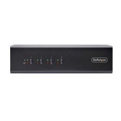 StarTech.com Switch KVM 4 Ports DisplayPort pour Deux Moniteurs, KVM 4K 60Hz, 2 Ports USB 5Gbps, 2 Ports USB 2.0 HID, Commutate