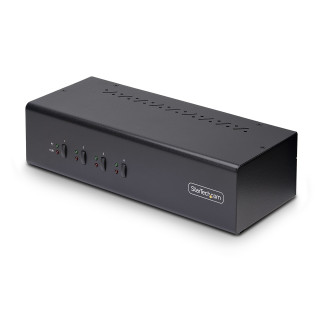 StarTech.com Switch KVM 4 Ports DisplayPort pour Deux Moniteurs, KVM 4K 60Hz, 2 Ports USB 5Gbps, 2 Ports USB 2.0 HID, Commutate