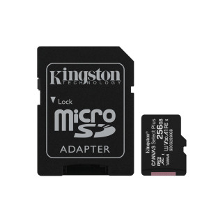 Kingston Technology Canvas Select Carte micSDXC Plus 100R A1 C10 de 256 Go + ADP