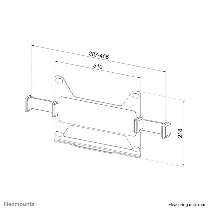 Neomounts ADS20-425BL1 Support d'ordinateur portable 11.6-17.3" - VESA - universel