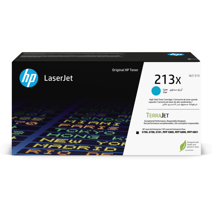 HP 213X Toner LaserJet authentique Grande capacité Cyan