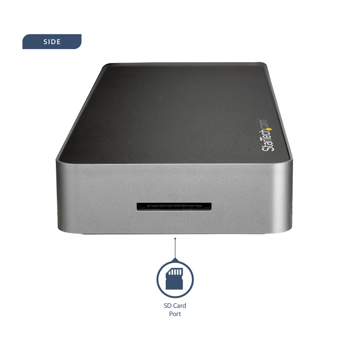 StarTech.com Station d'Accueil USB C - Double Écran HDMI & DisplayPort 4K 30Hz - Dock USB Type-C pour PC Portable 60W PD, SD, 
